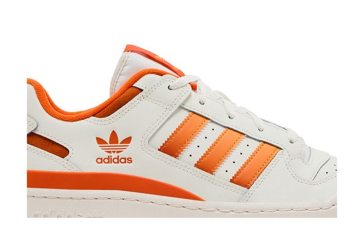 adidas originals forum 84 low trainers in white and orange