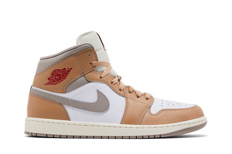 Jordan 1 Mid Rattan White College Grey