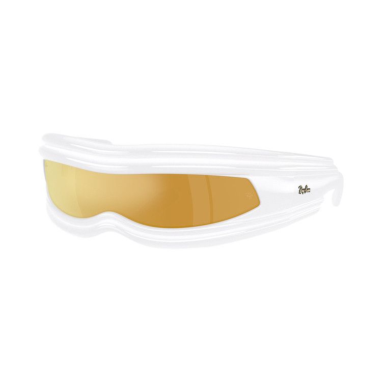 Ray-Ban X A$Ap Rocky Ultra-Wrap 001 Sunglasses White/Gold