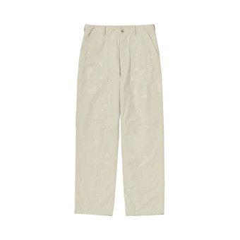 Buy Auralee Washed Baggy Satin Bleached Baker Pants 'Dusty Ivory