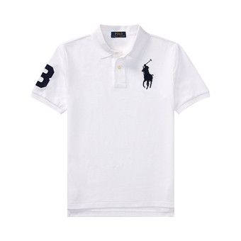 Buy Polo Ralph Lauren Kids Short-Sleeve Big Pony Mesh Polo 'White
