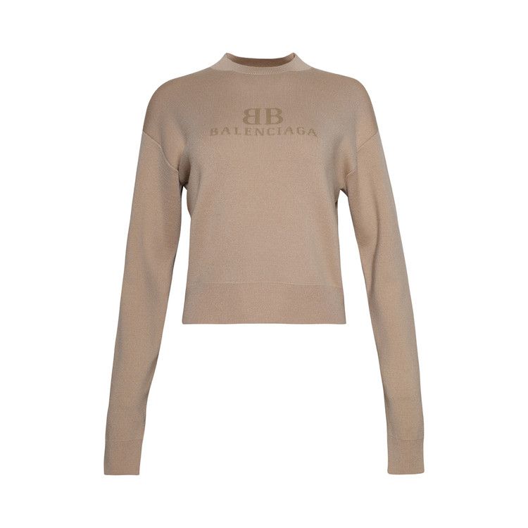 Balenciaga Cropped Sweater Beige/Dark Beige