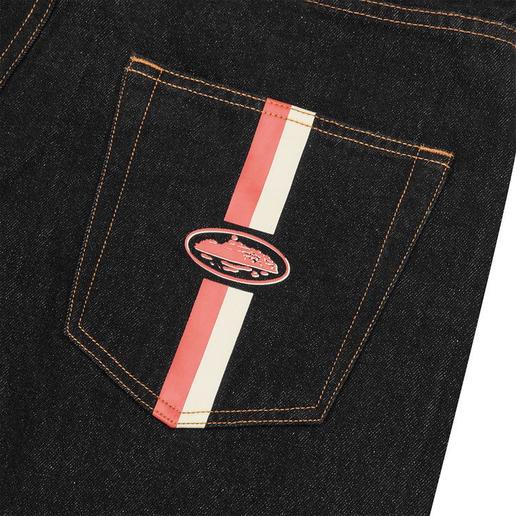 Buy Corteiz Dual Stripe Denim Short 'Washed Black' - CRTZ0124 177