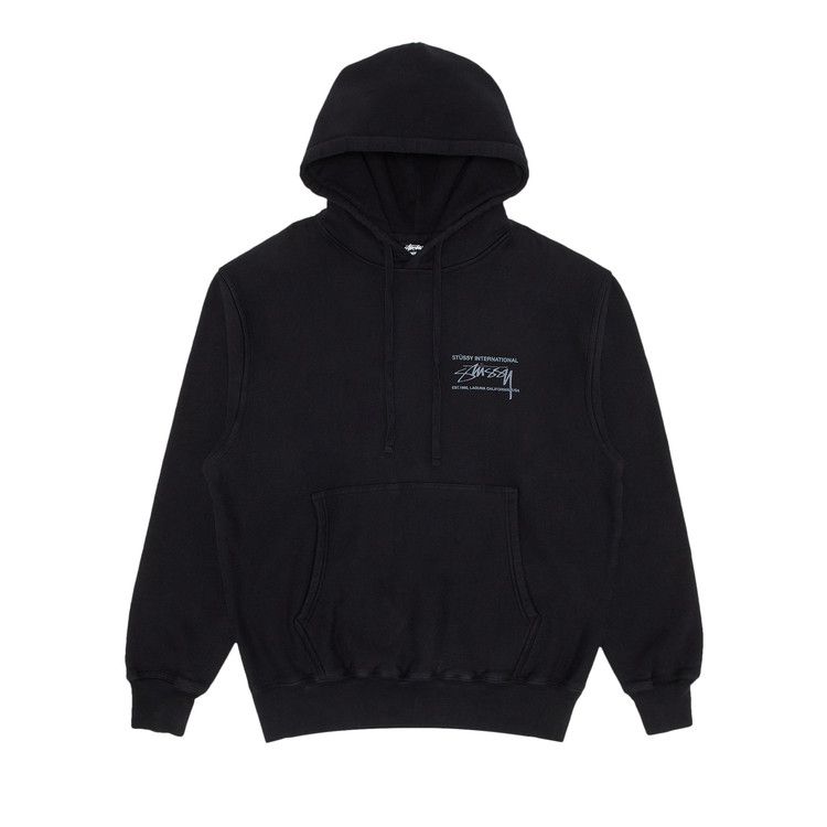 Stussy Smooth International Hoodie Pigment Dyed Black