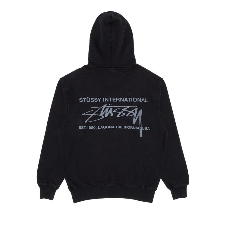Stussy Smooth International Hoodie Pigment Dyed Black