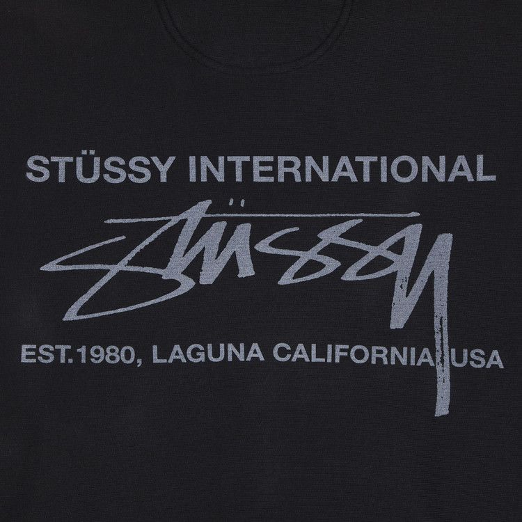 Stussy Smooth International Hoodie Pigment Dyed Black