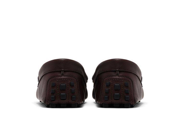 Gucci Ayrton Webbing-Trimmed Horsebit Leather Driver Loafers Brown