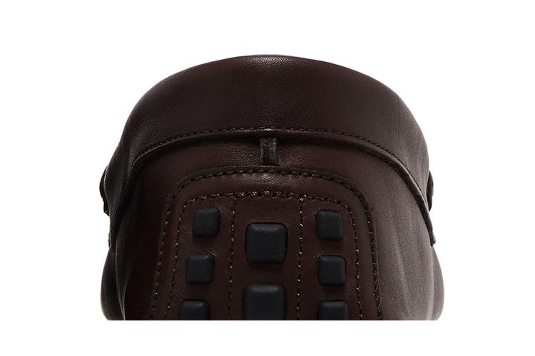 Gucci Ayrton Webbing-Trimmed Horsebit Leather Driver Loafers Brown