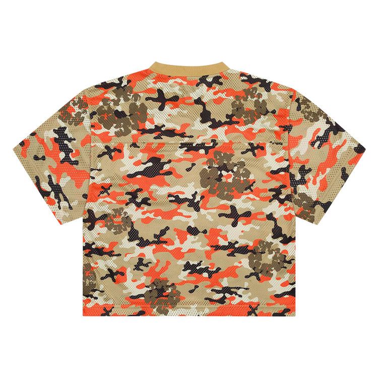 Buy Denim Tears Camo Cotton Wreath Mesh Football Top 'Brown
