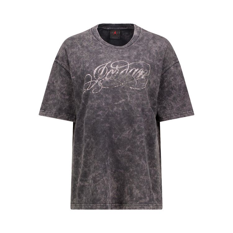 Air Jordan Oversized Crystal T-Shirt Off Black