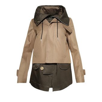 Buy Sacai Cotton Gabardine Blouson 'Beige/Dark Khaki' - 25 08025