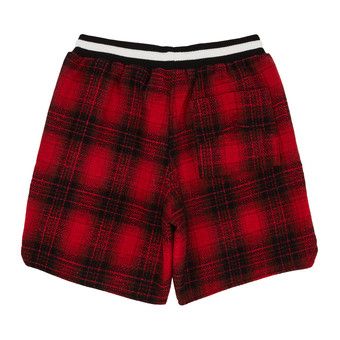 Buy Rhude Flannel Collegiate Court Logo Short 'Red/Black