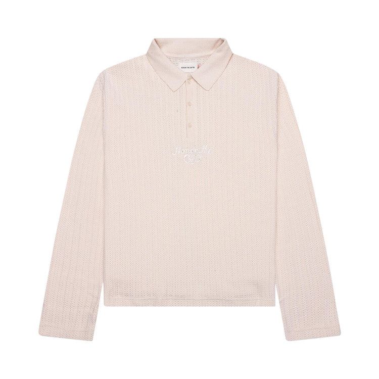 Honor The Gift Long Sleeve Knit Polo 'Bone' — foto 2