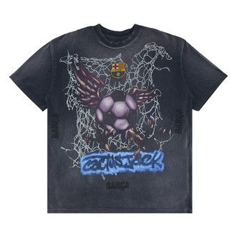 ウェア cactus jack FC Barcelona LOGO TEE Buy Cactus Jack by Travis Scott x FC Barcelona Washed Spray