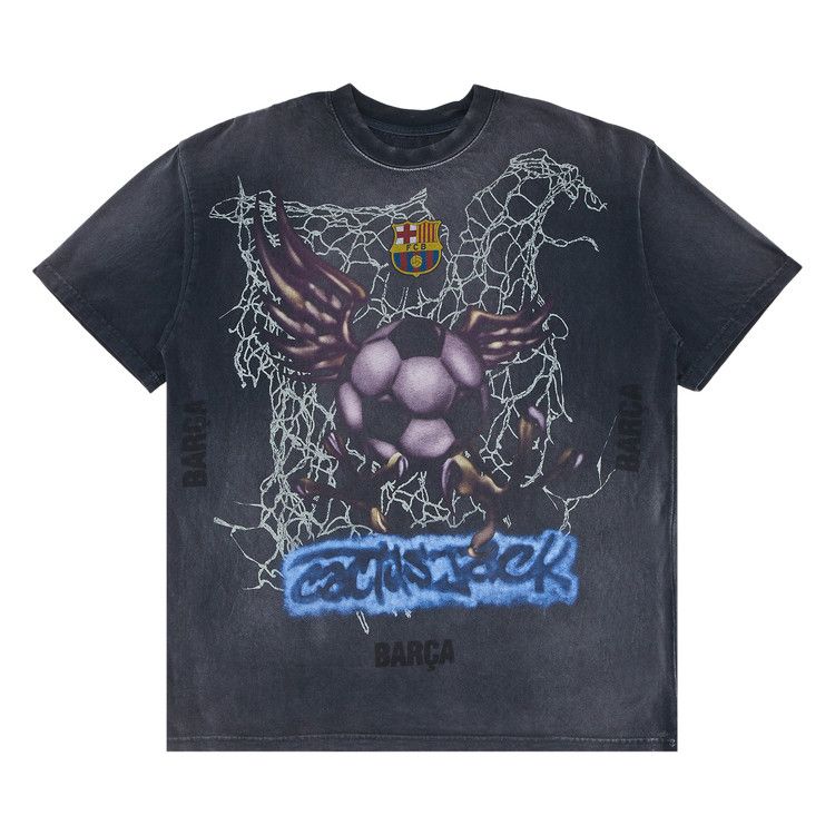 トップス CACTUSJACK Travis Scott Sprayed Shirt Buy Cactus Jack by Travis Scott x FC Barcelona Washed Spray