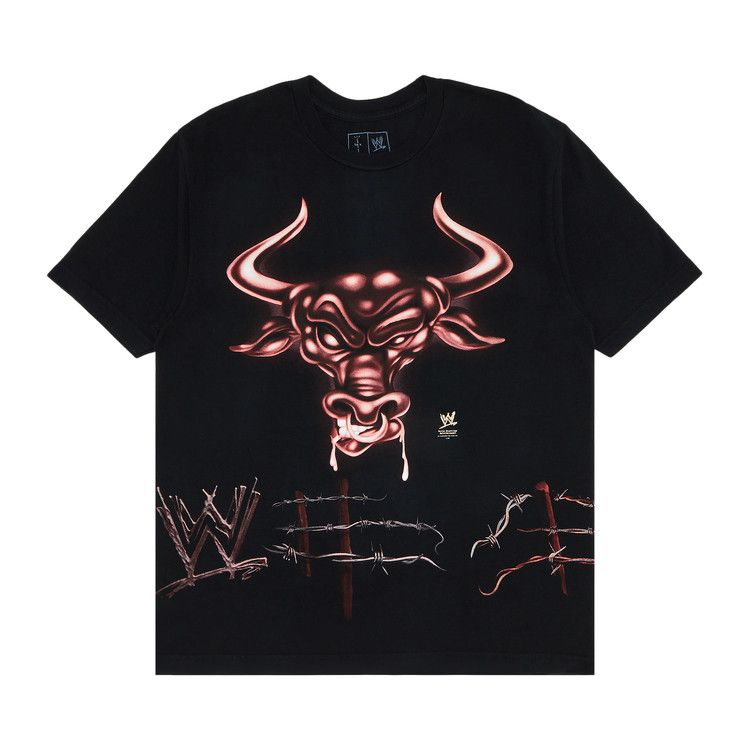 Cactus Jack By Travis Scott X Wwe Know Your Role T-Shirt The Rock 'black'