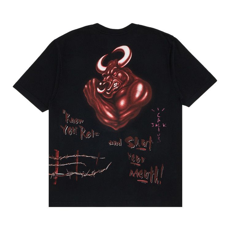 Cactus Jack By Travis Scott X Wwe Know Your Role T-Shirt The Rock 'black'