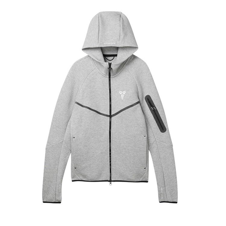 Nike Kobe Bryant Tech Fleece Windrunner Full Zip Jacket Dark Grey Heather/White - Thumbnail 2