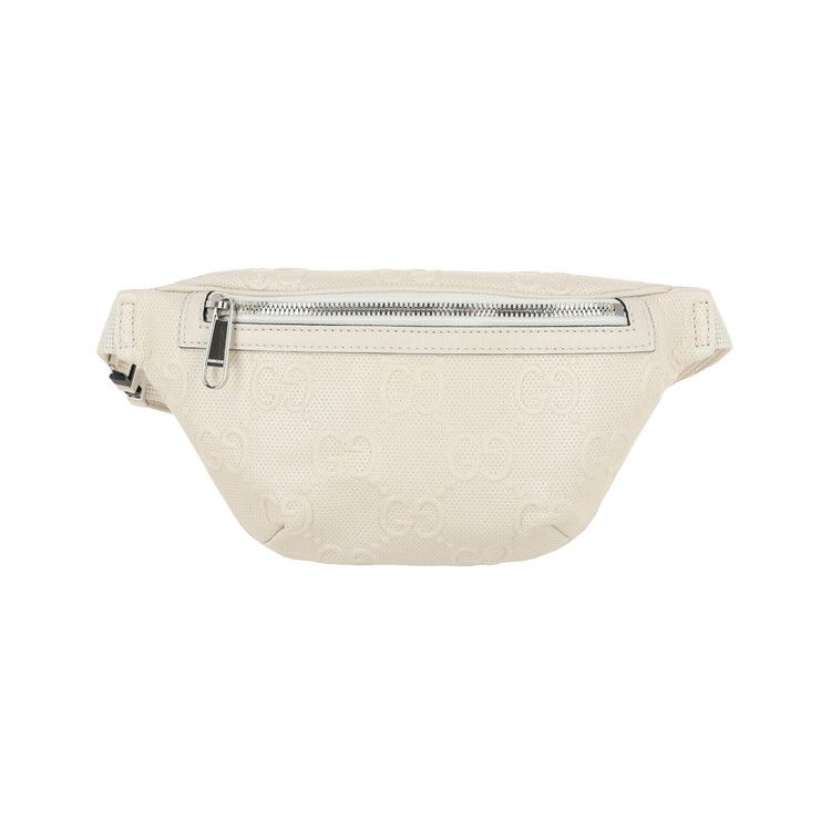 Gucci Gg Embossed Belt Bag White