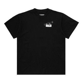 Buy MM6 Maison Margiela Logo Tape T-Shirt 'Black' - SH2GC0030
