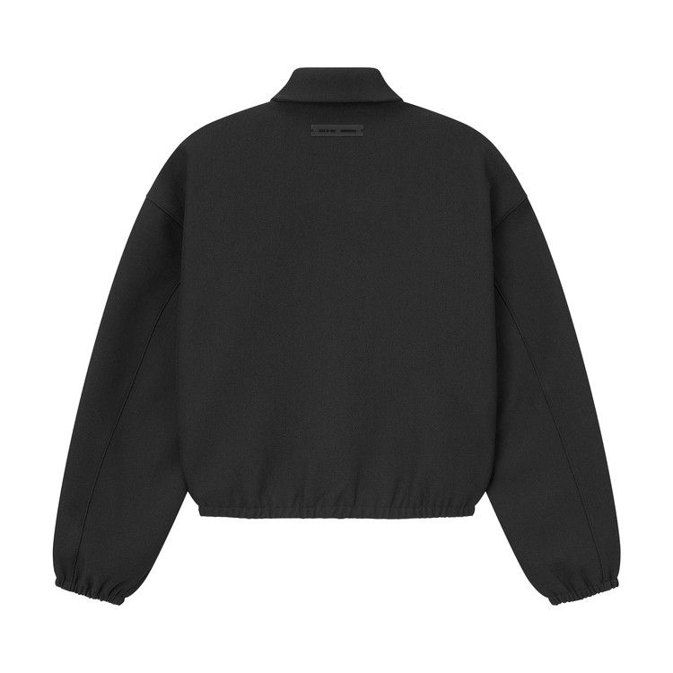 Fear Of God Essentials Bonded Canvas Jacket 'jet Black'