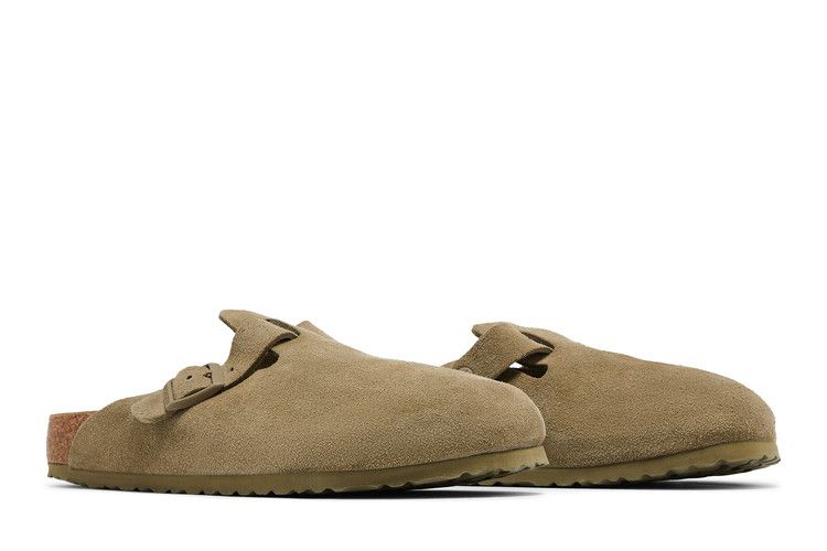 Buy Birkenstock Boston Suede Leather 'Faded Khaki' - 1025788 | GOAT