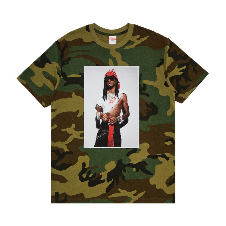 Supreme Playboi Carti T-Shirt Woodland Camo