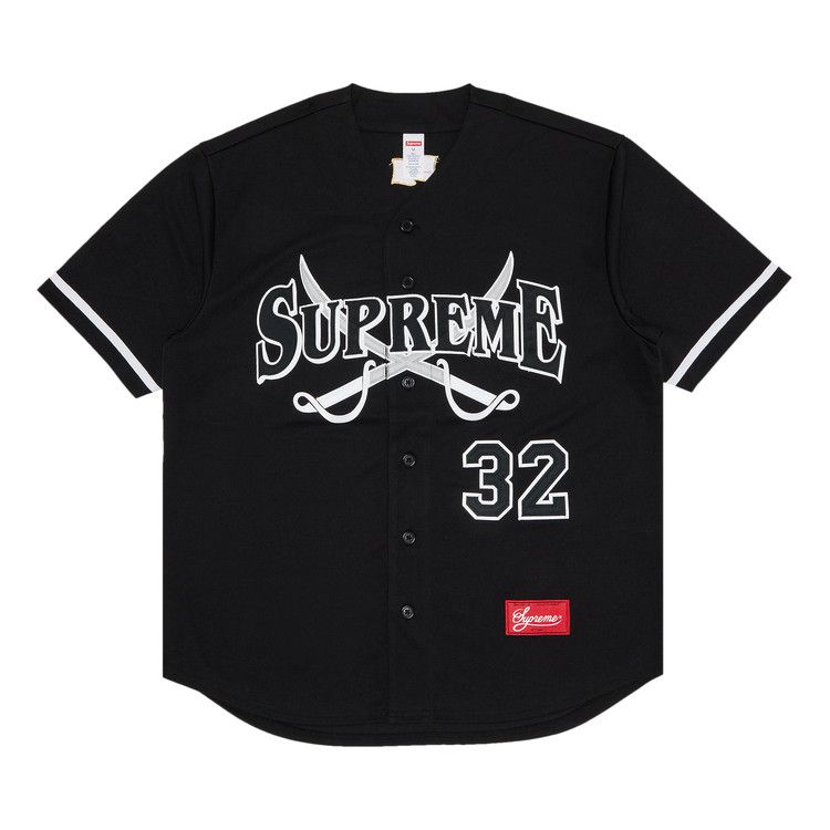 Buy Supreme Swords Baseball Jersey 'Black' - FW25KN12 BLACK | GOAT