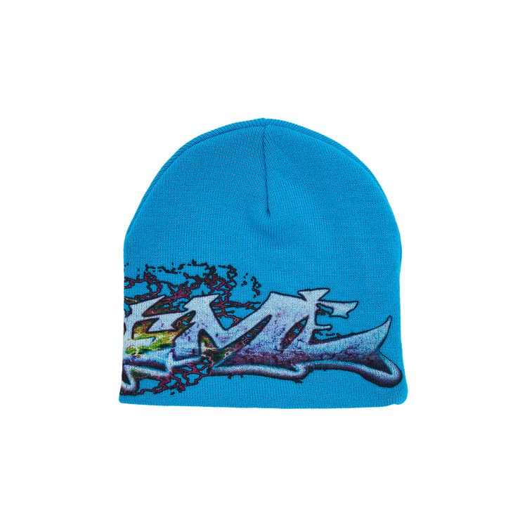 Buy Supreme Tag Beanie 'Cyan' - FW25BN58 CYAN | GOAT