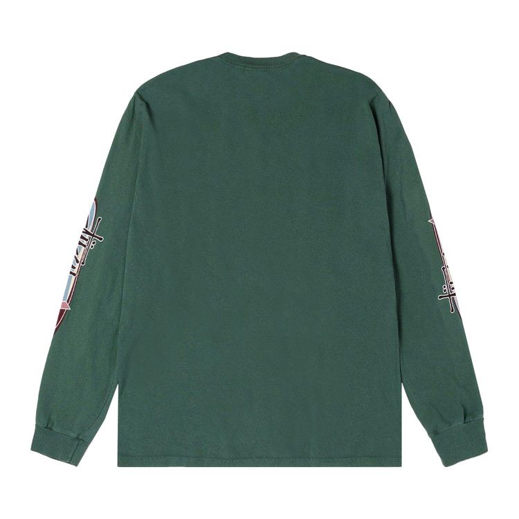 Stussy Two Star Long-Sleeve T-Shirt Pigment Dyed Pine