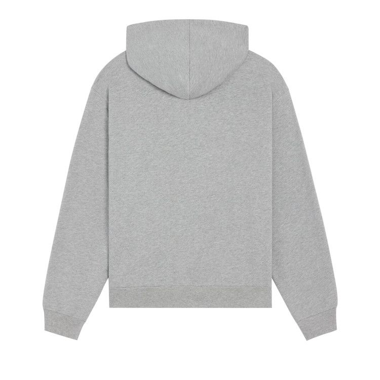 Celine Loose Zip Up Hoodie 'grey Melange/Burgundy/Yellow'