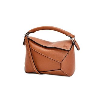 Buy Loewe Mini Puzzle Edge Bag In Classic Calfskin 'Tan