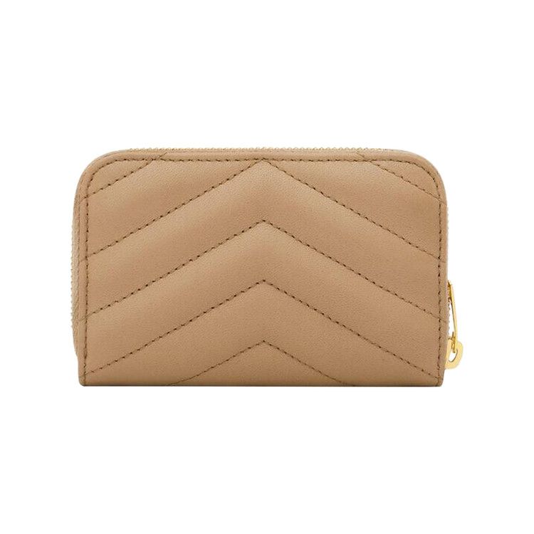 Saint Laurent Cassandre Change Purse In Lambskin 'natural Tan'