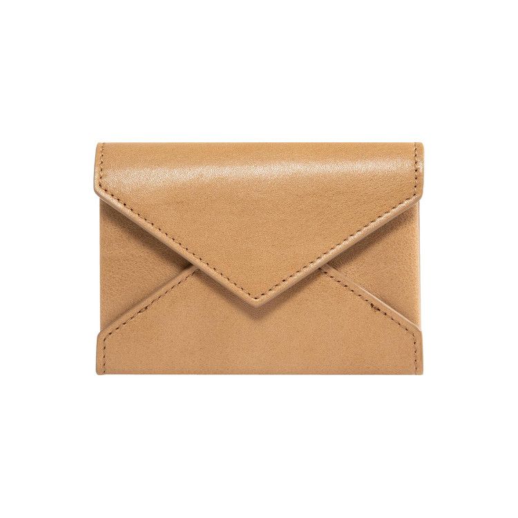 Saint Laurent Letter Card Case Natural Tan
