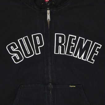 Buy Supreme Reflective Arc Hooded Work Jacket 'Black
