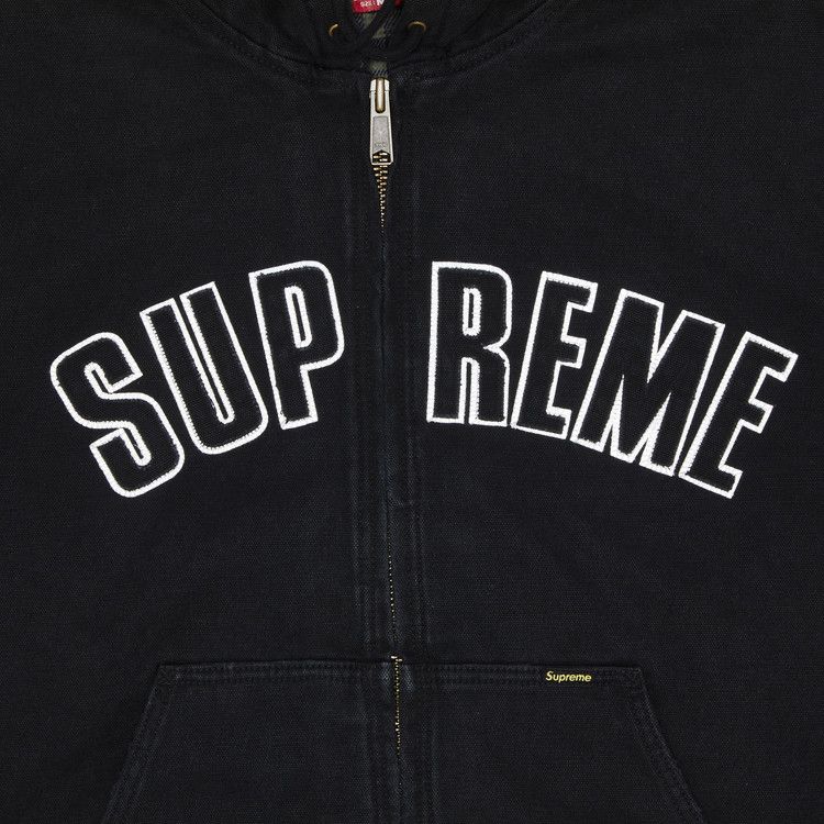 Buy Supreme Reflective Arc Hooded Work Jacket 'Black