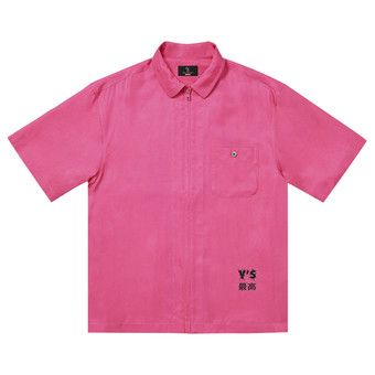Buy Supreme x Y's Silk Zip Up Short-Sleeve Shirt 'Pink' - FW25S4