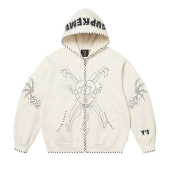 Buy Supreme x Y's Zip Up Hooded Sweatshirt 'White