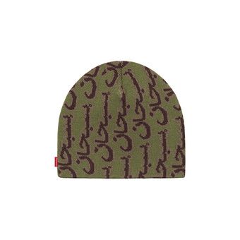 Buy Supreme Arabic Jacquard Beanie 'Olive' - FW25BN9 OLIVE
