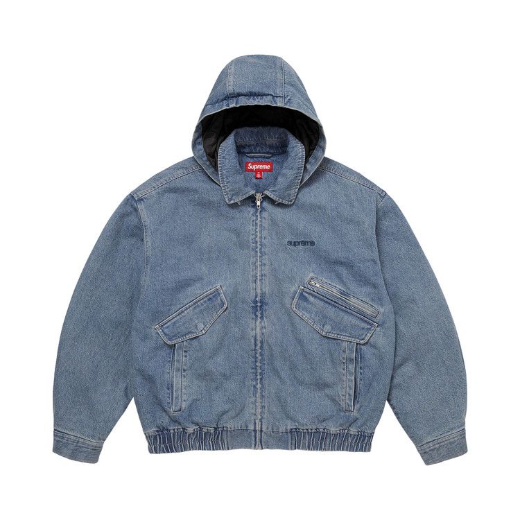 Buy Supreme Hooded Utility Jacket 'Denim' - FW25J85 DENIM | GOAT