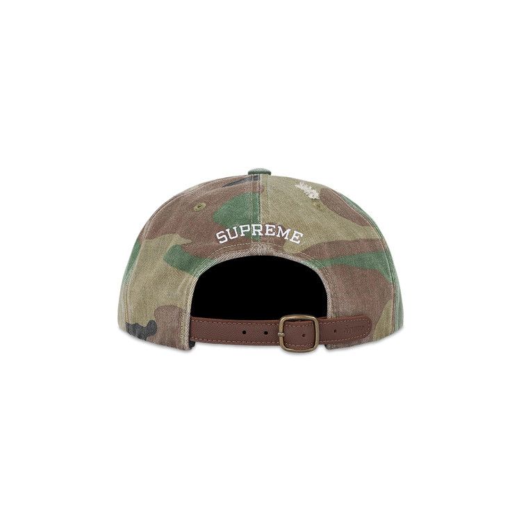 Buy Supreme Distressed Script 6-Panel 'Woodland Camo' - FW25H9