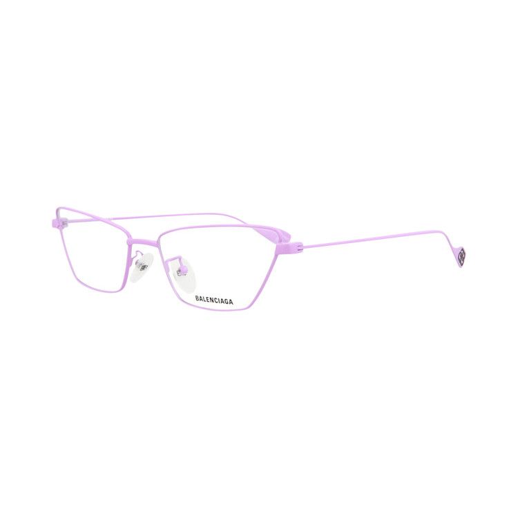 Balenciaga Cat Eye-Frame Metal Optical Frames Violet Transparent