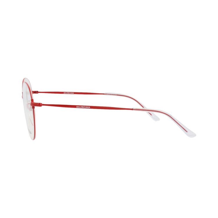Balenciaga Round-Frame Metal Optical Frames Red Transparent