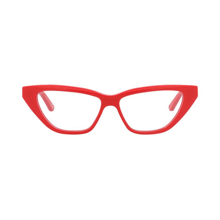 Balenciaga Cat Eye-Frame Acetate Optical Frames Red Transparent