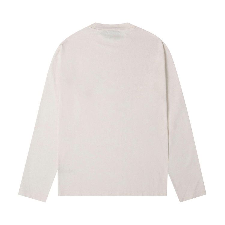 Stussy Dyed Long-Sleeve Mock Neck T-Shirt White