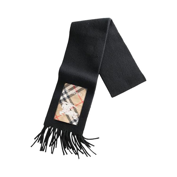 Burberry Solid Label Scarf 'black/Sand'