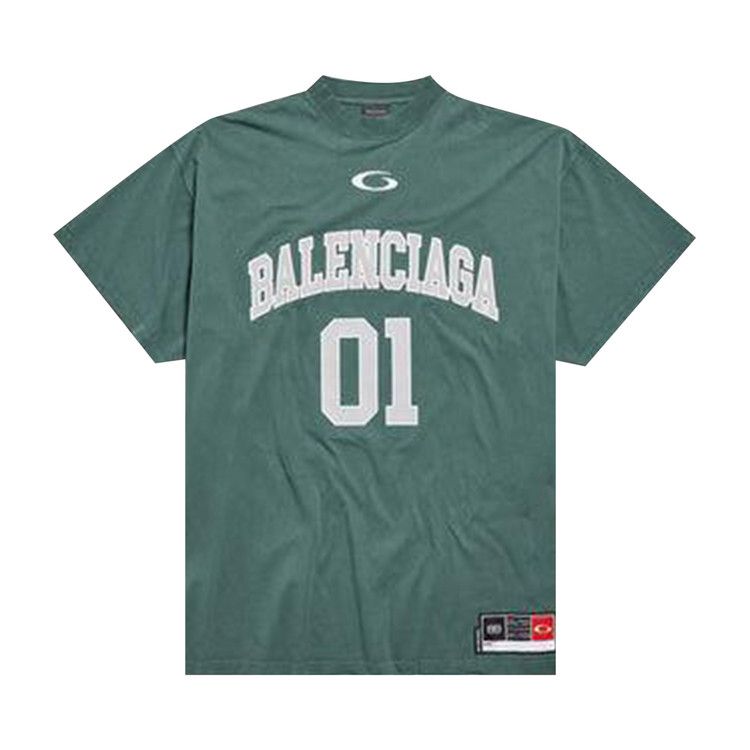 Balenciaga Oversized T-Shirt 'dark Green/Light Grey'