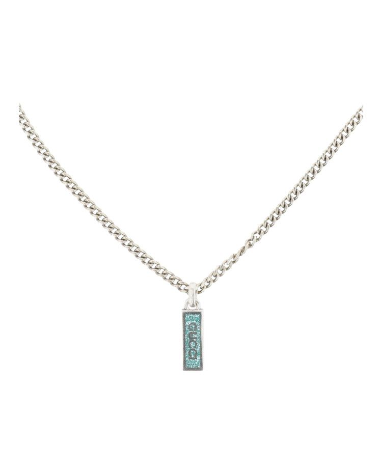 Gucci Sterling Silver Logo Plaque Necklace 'silver'