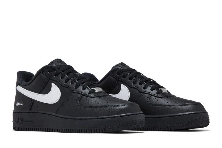 49I Supreme × Nike Air Force 1 Low Black Men's) Nike Air Force 1 Low SP x Supreme 'Box Logo' Black