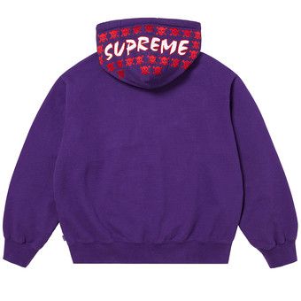 Buy Supreme League Champs Zip Up Hooded Sweatshirt 'Purple Buy Supreme League Champs Zip Up Hooded Sweatshirt 'Purple